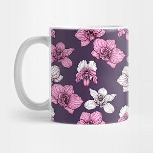 Pink orchid flowers Mug